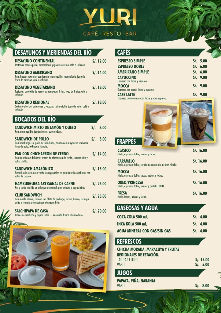 Menú Página 1